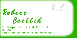 robert csillik business card